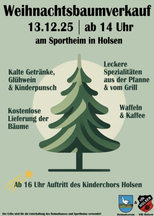 Plakat Weihnachtsbaumverkauf 2025